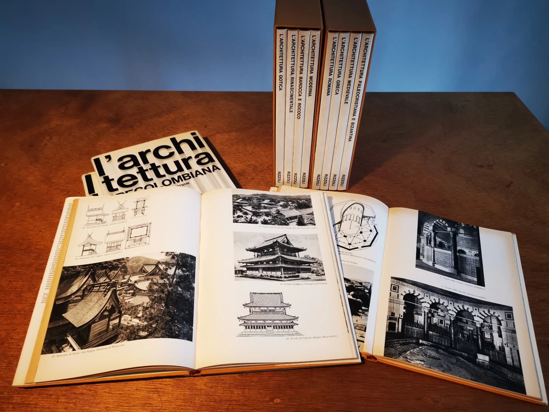 Collezione di libri sull'architettura